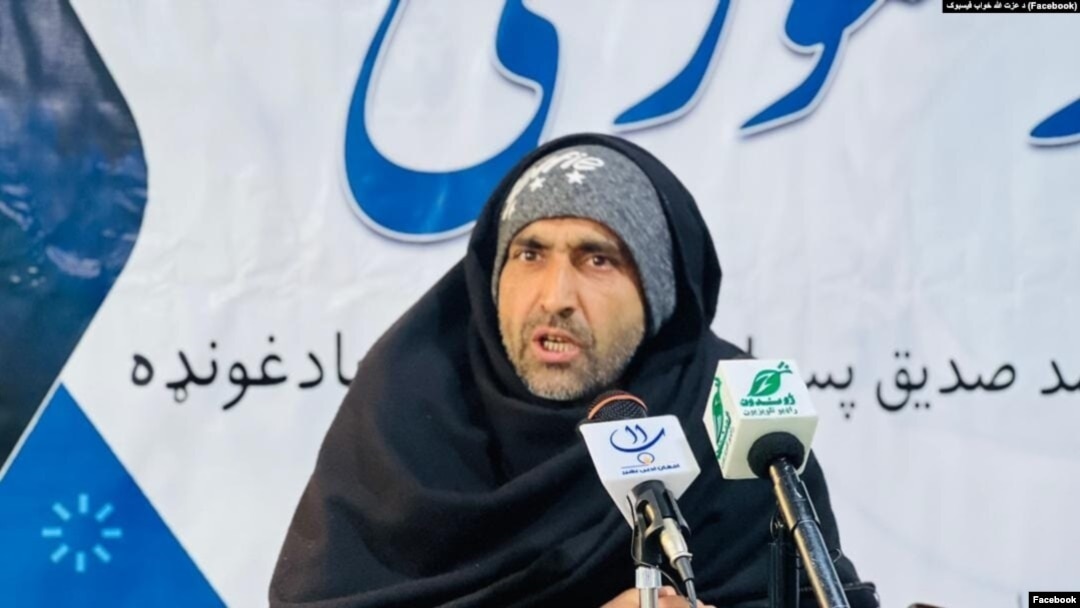 Izatullah Zawab is seen at a cultural gathering in Kabul, Afghanistan, in this undated photo posted to his Facebook page.