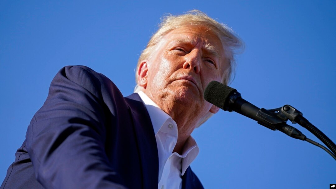 FILE - Former President Donald Trump speaks at a campaign rally at Waco Regional Airport, March 25, 2023, in Waco, Texas. 