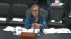 FILE - In this still image from video, USAGM CEO Amanda Bennett testifies before a U.S. House committee on Capitol Hill in Washington, March 9, 2023.