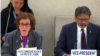 나다 알나시프 유엔 인권최고대표사무소(OHCHR) 부대표(왼쪽)가 22일 유엔 인권이사회에서 발언하고 있다.