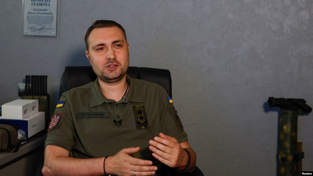FILE - Major General Kyrylo Budanov, the head of Ukraine's defense intelligence, speaks with Reuters in Kyiv, Ukraine, as Russia's attack on Ukraine continues, June 25, 2022. Budanov says Russia is trying to buy weapons for its invasion of Ukraine anywhere it can get them.