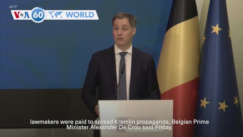 VOA60 World - Belgian prosecutors opene probe into Russian "interference" in European Parliament
