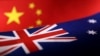 澳大利亚和中国国旗图示