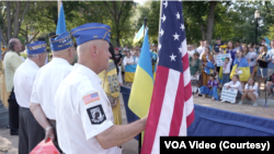 Ветерани армії США українського походження взяли участь в акції до Дня Незалежності України.