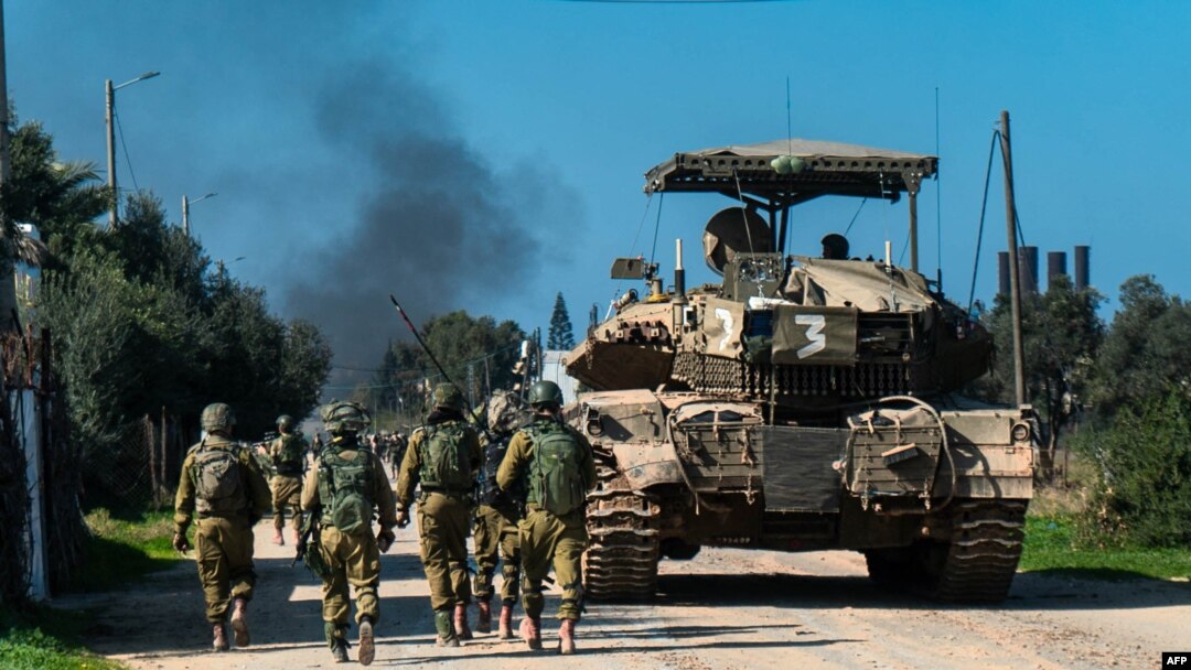 Israeli soldiers operate in the Gaza Strip on Jan. 28, 2024, amid ongoing battles between Israel and the Palestinian militant group Hamas. (Photo by Israeli Army/AFP)