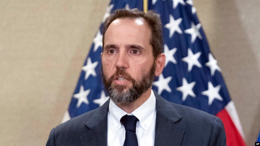 Special counsel Jack Smith speaks to reporters June 9, 2023, in Washington. Former President Donald Trump is facing 37 felony charges related to the mishandling of classified documents, according to an indictment unsealed on Friday.