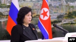 지난해 10월 러시아를 방문한 최선희 북한 외무상. (자료사진)