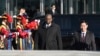 US Secretary of Defense Lloyd Austin and South Korean Defense Minister Shin Won-sik, right, attend a welcome ceremony before their annual security meeting at the Defense Ministry in Seoul, Nov. 13, 2023 (Jung Yeon-je/Pool Photo via AP)