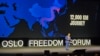 한국 갈렙선교회의 김성은 목사가 14일 '제15회 오슬로 자유포럼(Oslo Freedom Forum)'에서 연설했다. 사진 = 김성은 목사 제공.