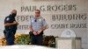 FILE - Law enforcement stands outside of the Paul G. Rogers Federal Courthouse, in West Palm Beach, Florida, Aug. 18, 2022.