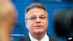 Екс-міністр закордонних справ Литви Лінас Лінкявічус. Фото зроблене 14 серпня 2020 року. Фото AP/Mindaugas Kulbis