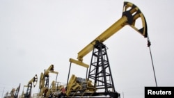 ФАЙЛ - Робітник проходить повз насосні домкрати на нафтовому родовищі на схід від Іжевська, Росія, 7 грудня 2007 р. REUTERS/Сергій Карпухін.