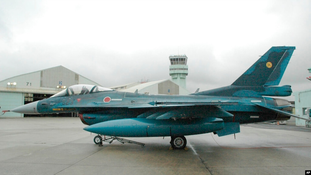 FILE - A F-2 fighter of Japan Air Self-Defense Force is seen at Tsuiki base, Fukuoka prefecture, southern Japan in March 2010. 
