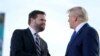 Senate candidate JD Vance, left, greets former President Donald Trump at a rally at the Delaware County Fairground, April 23, 2022, in Delaware, Ohio, to endorse Republican candidates ahead of the Ohio primary on May 3.