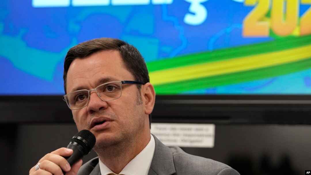 FILE - Brazilian Justice Minister Anderson Torres in Brasilia, Brazil, Oct. 1, 2022. 