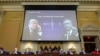 An audio recording of former President Donald Trump talking to Georgia Secretary of State Brad Raffensperger is played as the House select committee investigating the Jan. 6 attack on the U.S. Capitol holds a hearing on Capitol Hill in Washington, Oct. 13, 2022.