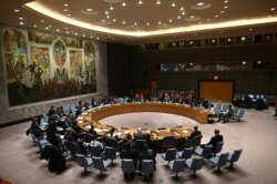 FILE - The U.N. Security Council meets at United Nations headquarters in New York, Feb. 26, 2020.