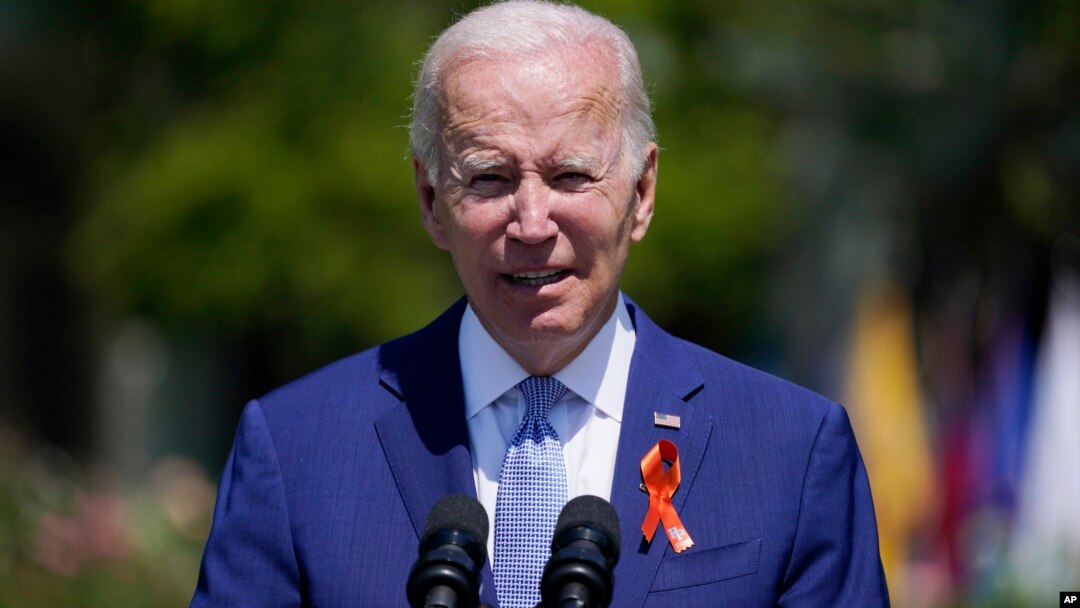 President Joe Biden speaks during an event to celebrate the passage of the "Bipartisan Safer Communities Act," a law meant to reduce gun violence, on the South Lawn of the White House, July 11, 2022, in Washington.