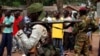 A Chad soldier holds his weapon in Bangui, Central African Republic, Dec. 9, 2013.