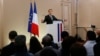 French President Emmanuel Macron gestures as he delivers a speech during a citizenship ceremony in Orleans, central France, July 27, 2017. During his visit to Orleans, Macron suggested to set up "hotspots" in Libya to process asylum-seekers to stem the flow of migrants.