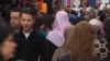 FILE - This image taken from an April 13, 2016, video shows Salah Abdeslam, second left, the fugitive from the Nov. 13 Paris attacks whose capture appears to have precipitated the March 22 bombing in Brussels.