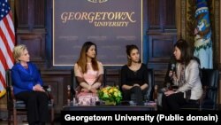 Hillary Clinton with Nadia Murad