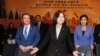 Taiwanese President Tsai Ing-Wen, U.S. Representative Ed Royce, and U.S. Congresswoman Judy Chu attend the Los Angeles Overseas Chinese Banquet in Los Angeles, Aug. 12, 2018. 