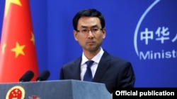 겅솽 중국 외교부 대변인.