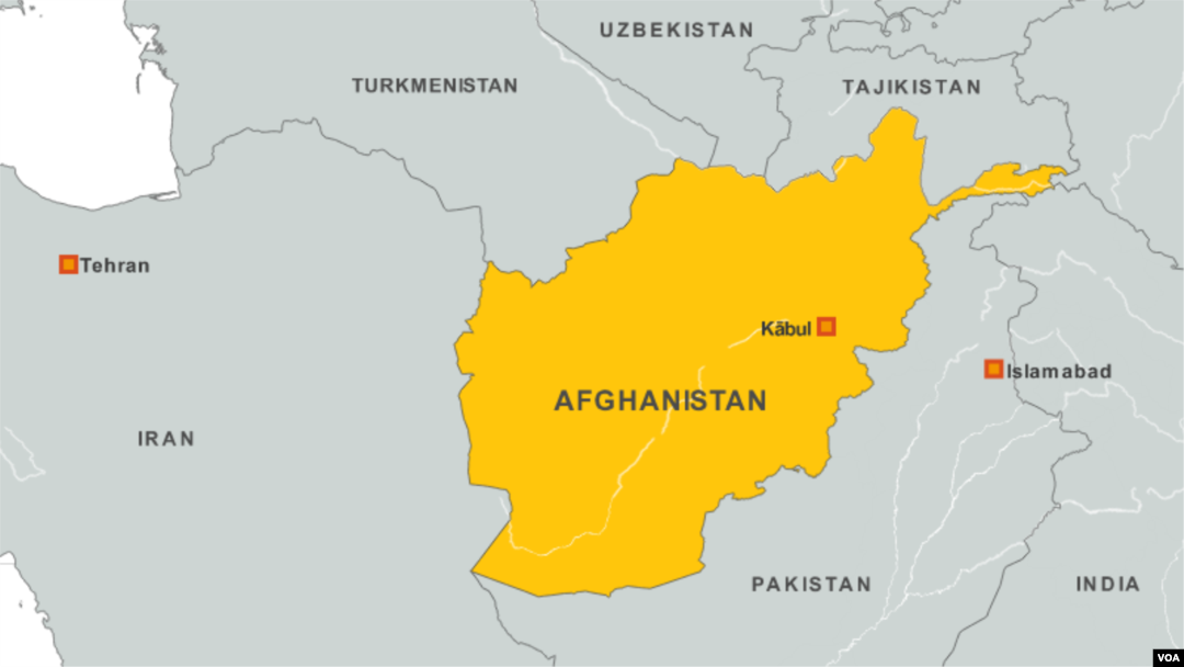 Afghanistan map with Kabul