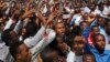 Somalis protest against President Donald Trump's decision to recognize Jerusalem as the capital of Israel, in Mogadishu, Somalia Dec. 8, 2017.