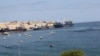 Vista geral do porto do Namibe