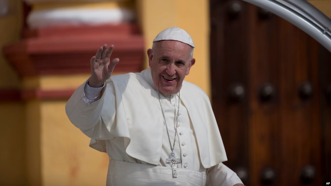 Pope Francis at the Cathedral in San Cristobal de las Casas, Mexico this week. 