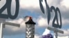 A memorial torch, commemorating the 20th anniversary of the Rwandan genocide
