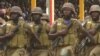 Cameroonian troops march in National Day celebrations in Yaounde, Cameroon, May 20, 2018.