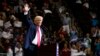Republican presidential candidate Donald Trump waves after speaking at a rally Aug. 3, 2016, in Jacksonville, Fla.