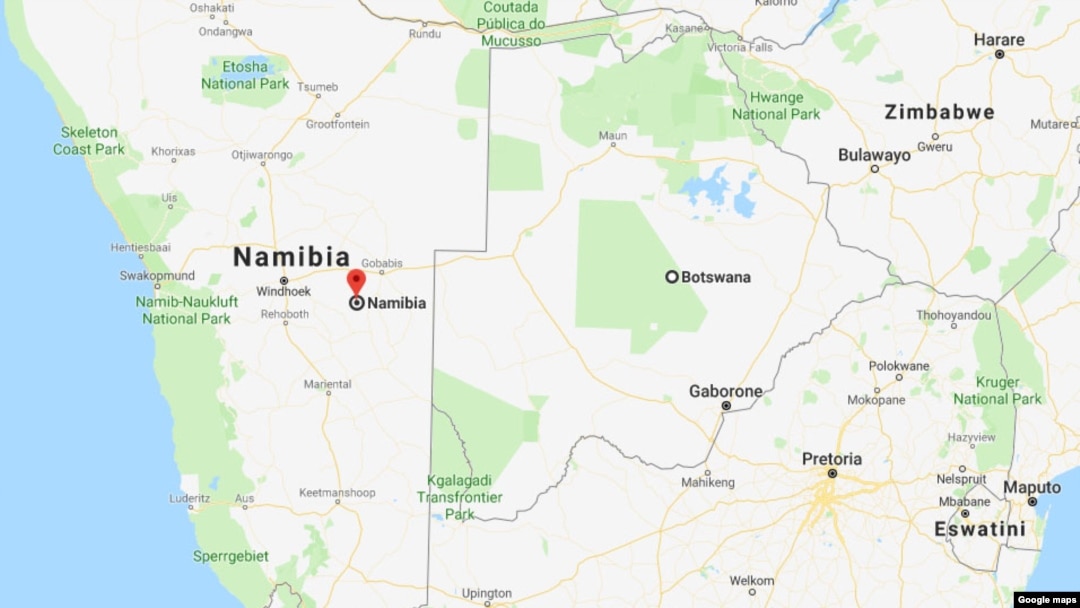 Namibia-Botswana map (Source - Google Maps)