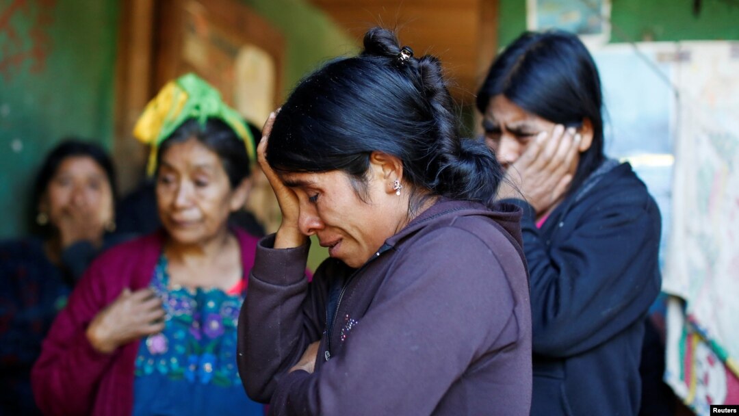 Catarina Alonzo, center, mother of Felipe Gomez Alonzo, an 8-year-old boy who fell ill and died in the custody of U.S. Customs and Border Protection (CBP), reacts at her home in the village of Yalambojoch, Guatemala, Dec. 27, 2018.