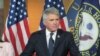 资料照：共和党联邦众议员麦考尔（Michael McCaul）2021年6月23日在国会山召开的记者会上发言，呼吁就新冠问题问责中共。 （美国之音记者李逸华拍摄）