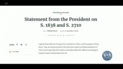 Трамп підписав законопроекти на підтримку прав людини і демократії в Гонконзi. Відео