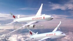 資料照：加拿大航空公司的波音777客機（上）