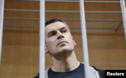 Ziyavudin Magomedov, co-owner of Russia's Summa investment and trading group, attends a hearing on his detention at the Tverskoy District Court in Moscow, Russia, March 31, 2018.