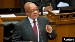 FILE - South Africa's President Jacob Zuma in Cape Town.