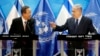 Israeli Prime Minister Benjamin Netanyahu (R) speaks with U.N. Secretary General Ban Ki-moon during a joint press conference in Jerusalem, June 28, 2016.