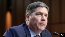 Майкл Кейсі свідчить перед комітетом із розвідки Сенату США перед його призначенням на посаду директора Національного центру з конрррозвідки та безпеки США, 12 липня 2023. AP Photo/Mariam Zuhaib