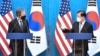 토니 블링컨 미국 국무장관(왼쪽)과 정의용 한국 외교장관이 지난해 3월 서울에서 회담했다.