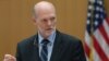 Ken Isaacs, U.S. candidate for Director general of the United Nations' International Organization for Migration (IOM) is pictured in this photo released by U.S. Mission Geneva, in Geneva, Switzerland, June 28 2018. 