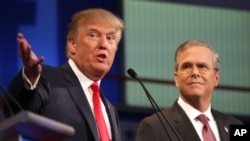Respublikachi nomzodlar Donald Tramp va Jeb Bush 