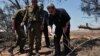 Israeli Defense Minister Ehud Barak visiting south border area, August 6, 2012. (Courtesy of Ariel Hermoni, Israel Ministry of Defense)