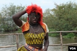 Beyondy, who performed on August. 3, 2013, says she was beaten up by police at last year's gay pride parade. (Hilary Heuler/for VOA)