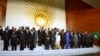 Heads of the African States pose for a group picture in Addis Ababa, Ethiopia, Jan, 27, 2013, during the African Union Conference. 